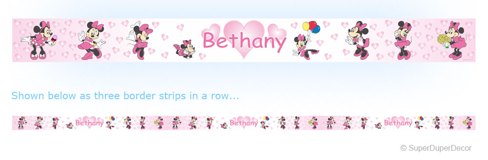 Minnie Mouse Pink Dress Border